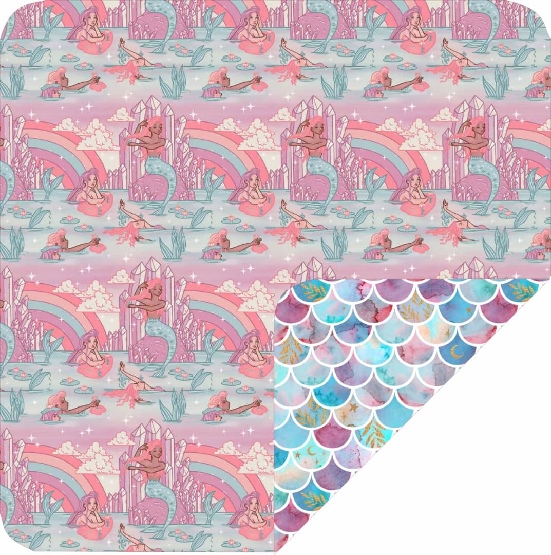 Crystal Cove Double Sided RUFFLED Blanket