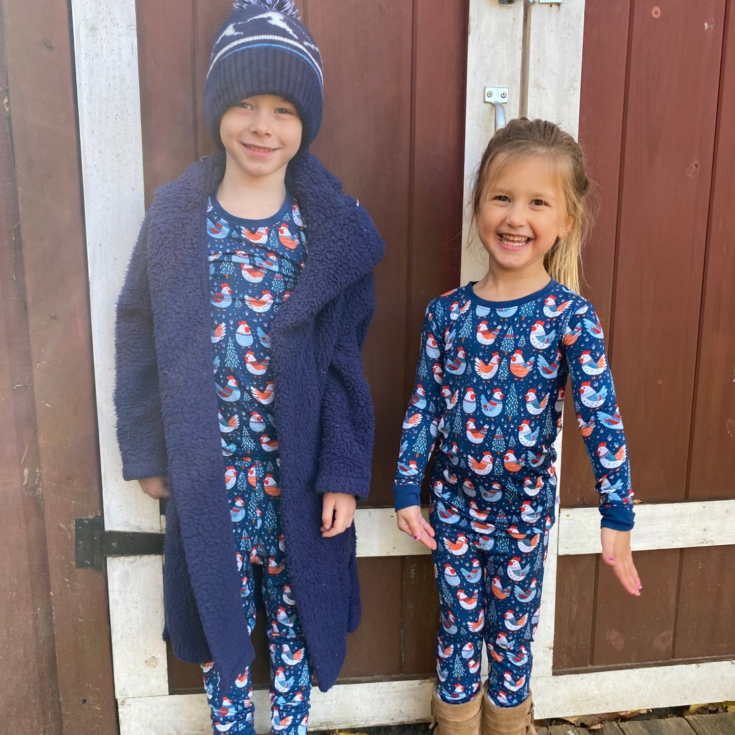 Cluckin' in a winter wonderland Convertible zip romper