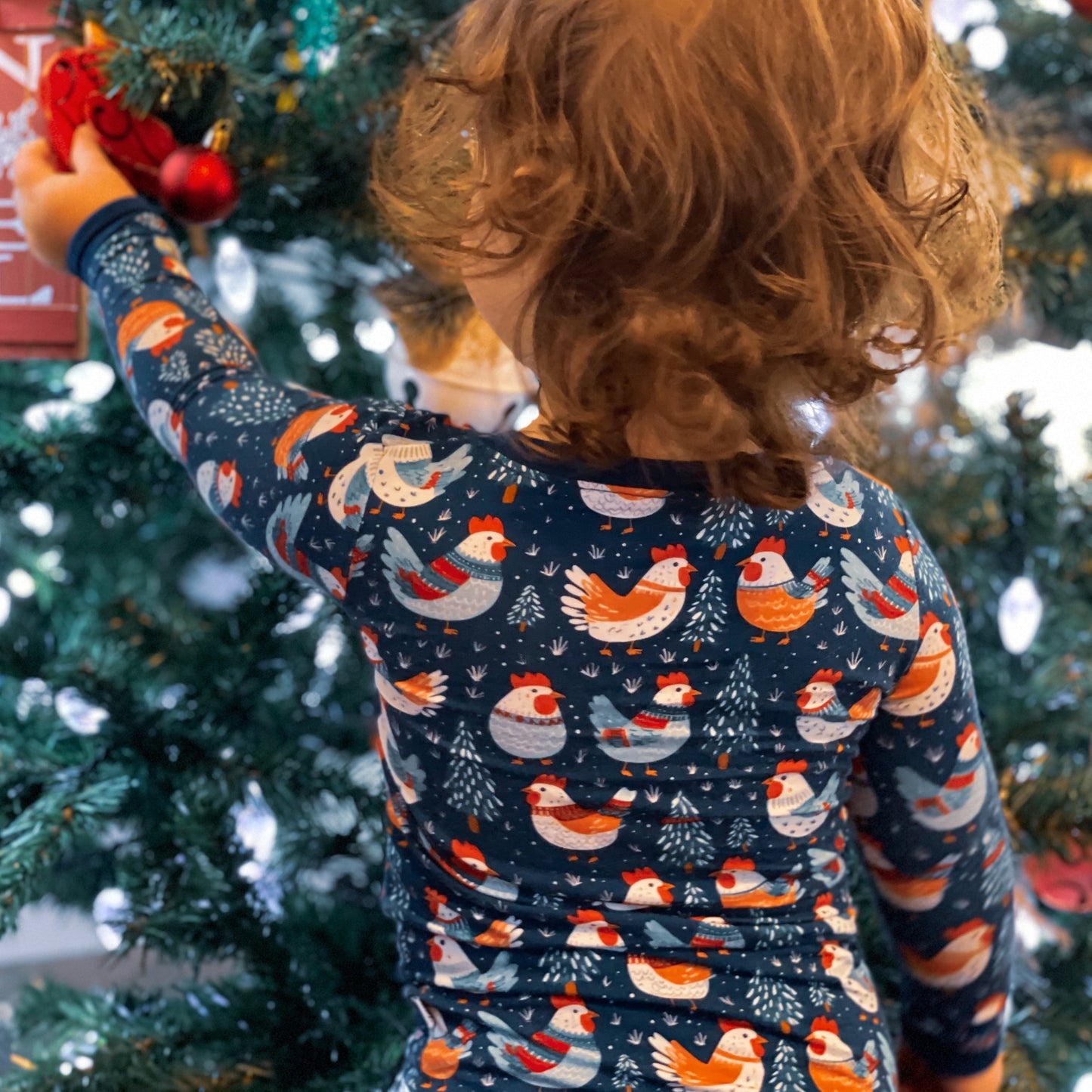 Cluckin' in a winter wonderland Convertible zip romper